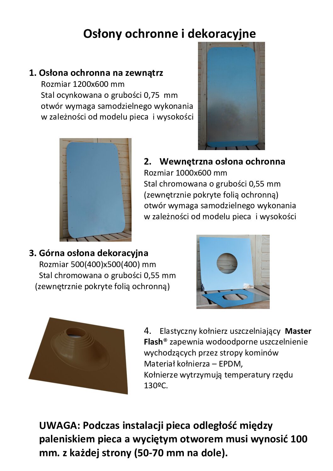 Osłony ochronne i dekoracyjne